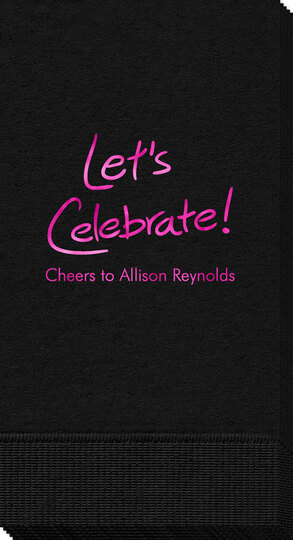 Fun Let's Celebrate Guest Towels